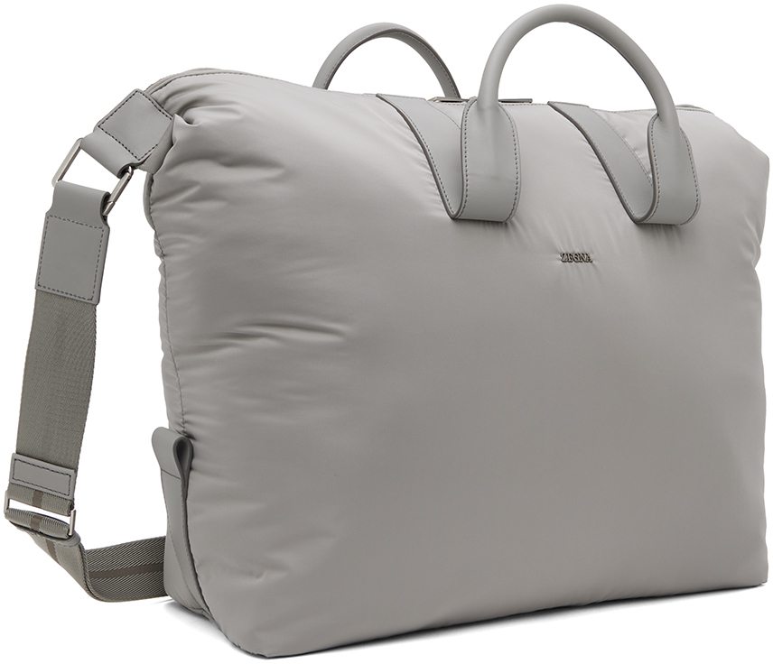 Gray Raglan Holdall Duffel Bag