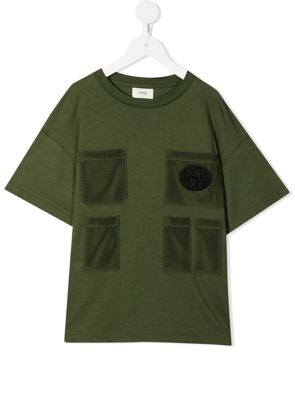 FF logo-patch multi-pocket T-shirt - Green