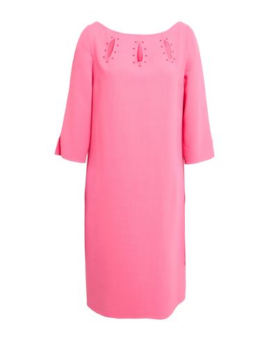 Woman Mini dress Pink Size 10 Virgin Wool, Elastane