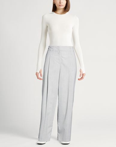 Easy Woman Pants Light grey Size 2 Polyester, Viscose, Elastane