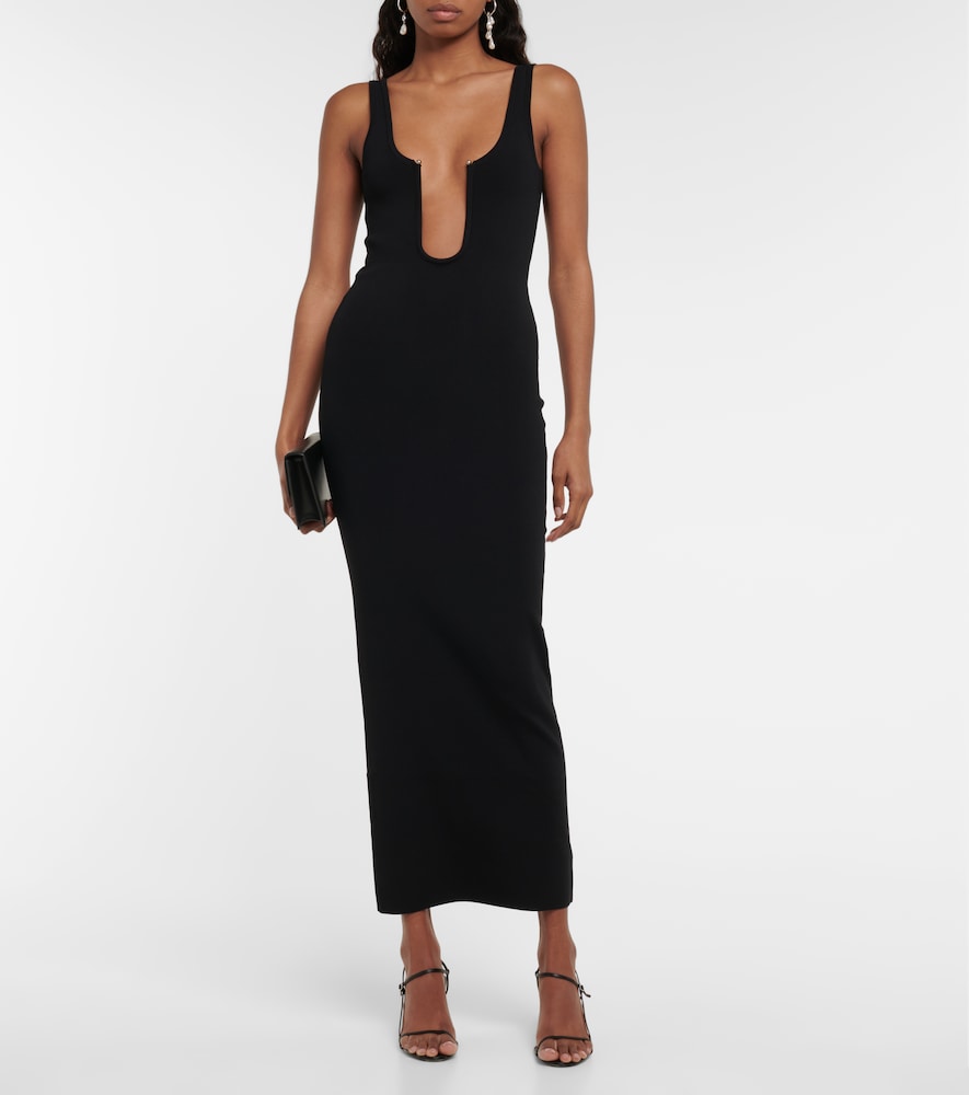 Christopher Esber Cutout ribbed-knit midi dress