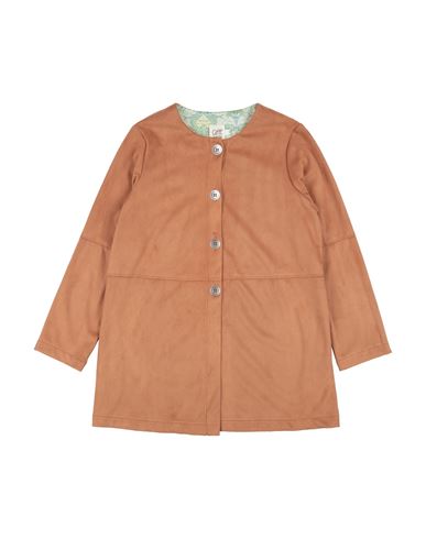 Caffé D'orzo Kid Girl Overcoat & Trench Coat Tan Size 10 Polyester, Elastane