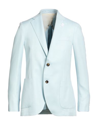 Man Blazer Light blue Size 40 Cashmere, Wool, Silk