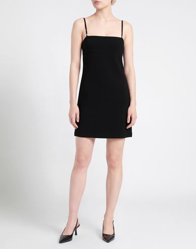 Woman Mini dress Black Size XL Viscose, Polyamide, Elastane