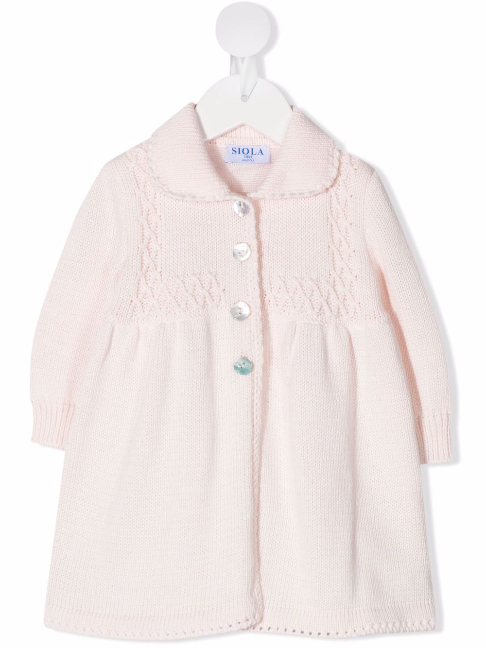 Long knitted cardigan - Pink