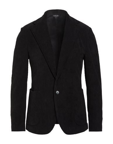 Man Blazer Black Size 38 Cotton, Polyester