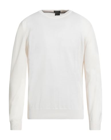 Man Sweater Ivory Size L Virgin Wool