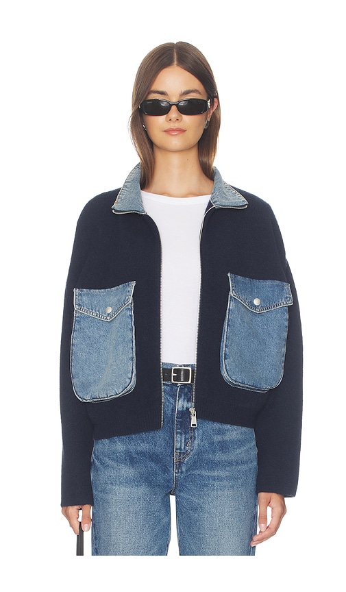 BLANKNYC Denim Track Jacket in Off The Clock. L also in