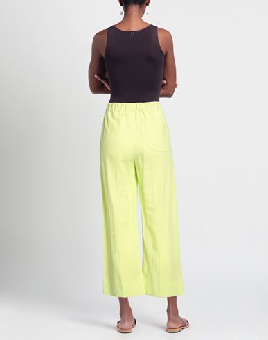 Woman Pants Lime green Size 4 Viscose, Linen