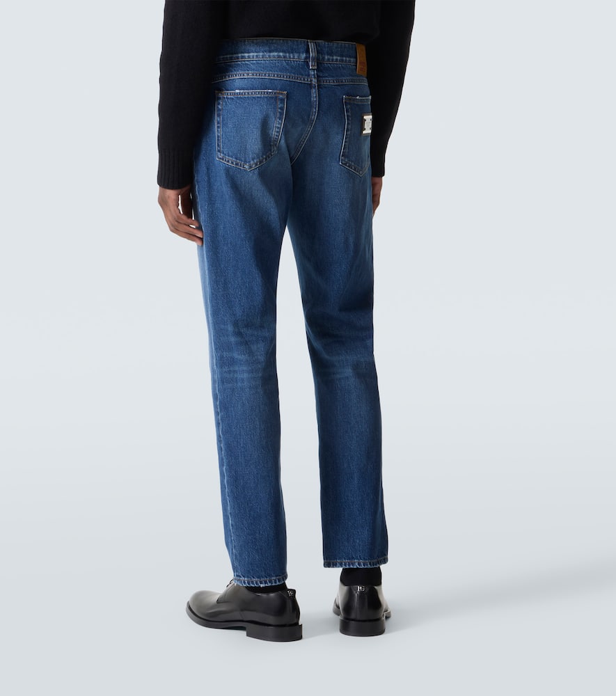 Faded straight jeans