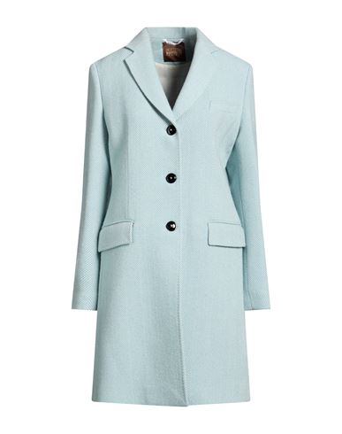 Woman Coat Sky blue Size 10 Wool, Polyester, Polyamide
