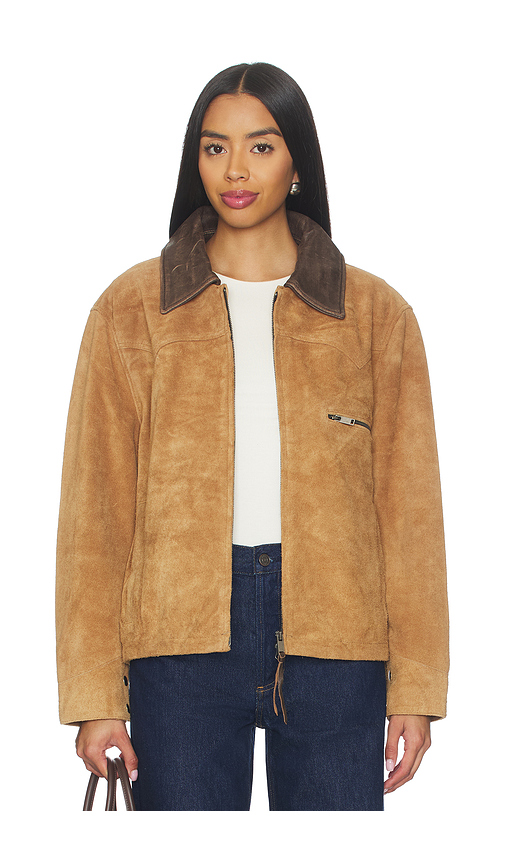 Found Suede Terracotta Work Jacket in Terracotta Brown. XS also in L, M