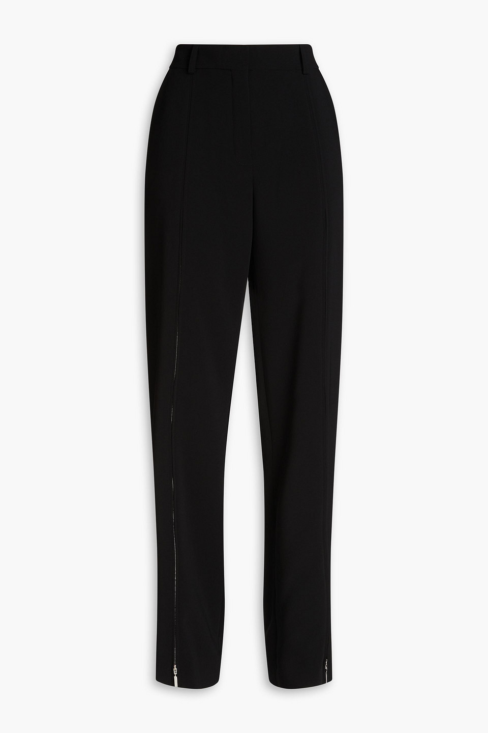 Twill straight-leg pants