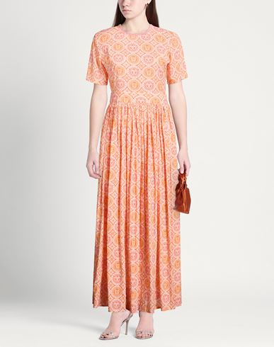 Woman Maxi dress Orange Size L Cotton