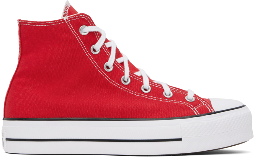 Red Chuck Taylor All Star Lift Hi Sneakers