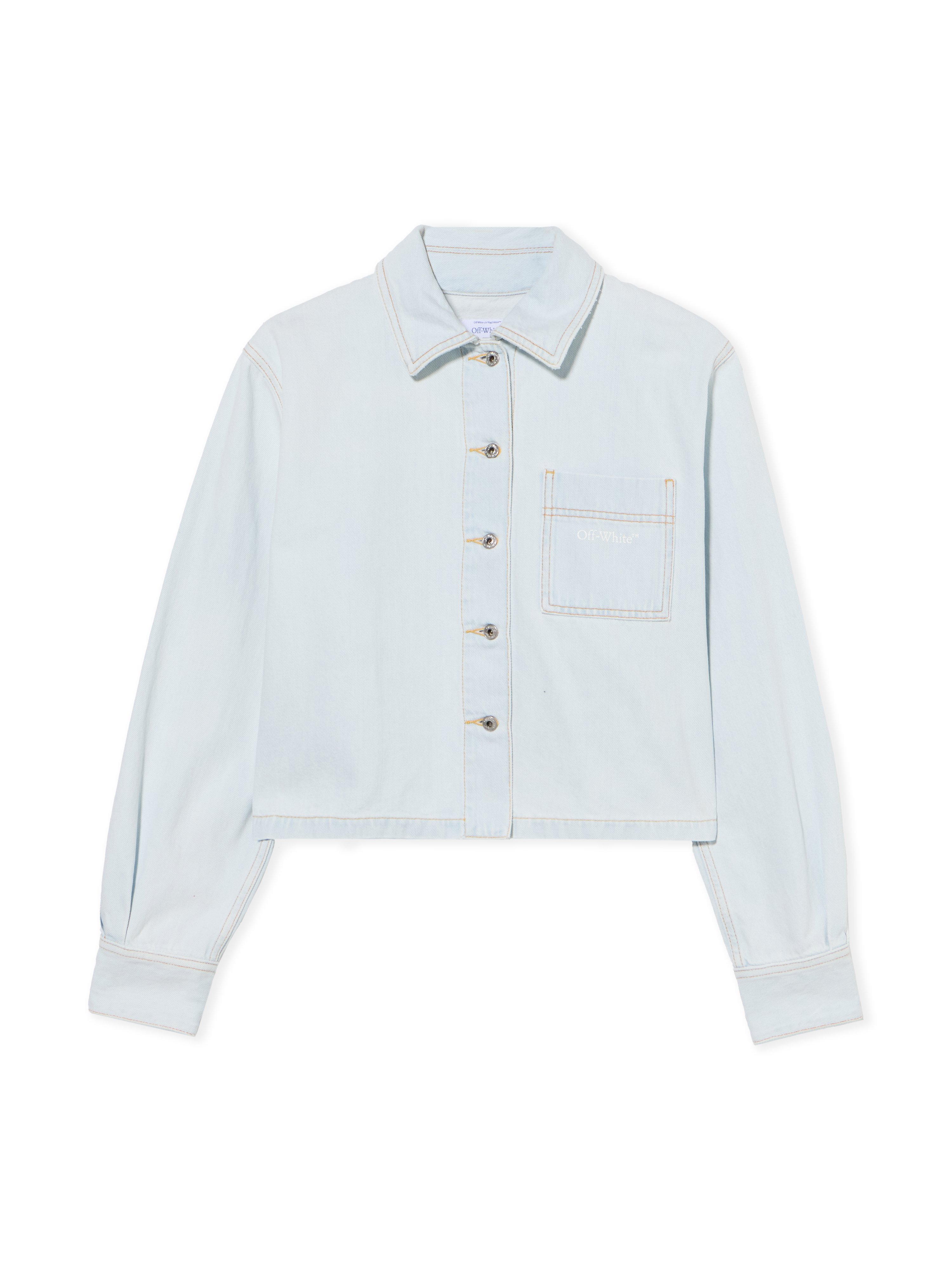 Diag Long Sleeve Denim Shirt - Female Denim Light Blue