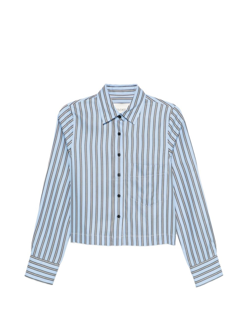 Striped Cropped Shirt