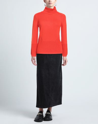 Crochè Woman Turtleneck Tomato red Size S Merino Wool, Acrylic