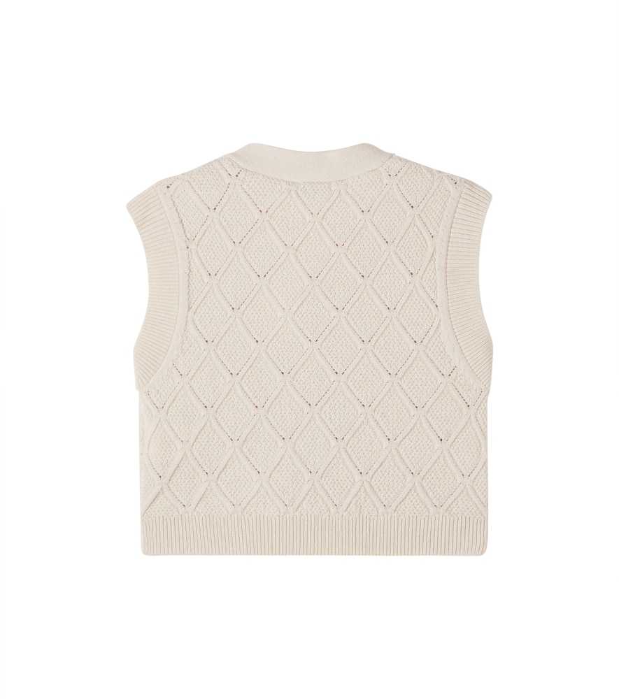 LYS embellished wool and cotton vest