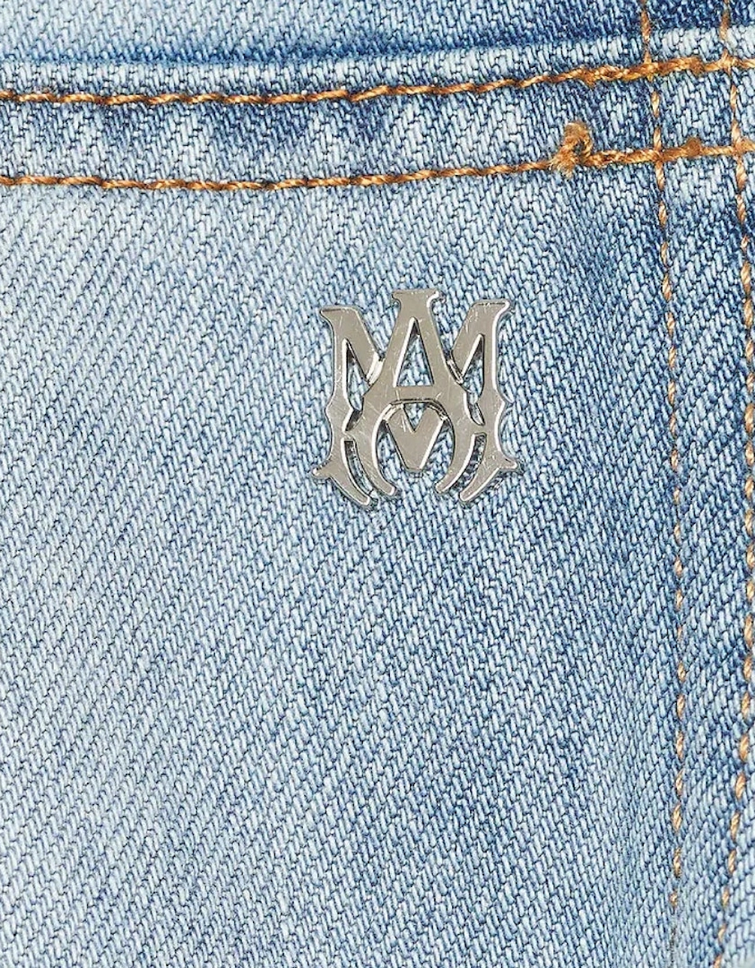 Men's Amiri Straight Fit Carpenter Faded Indigo Blue Jeans - Size: 32/31