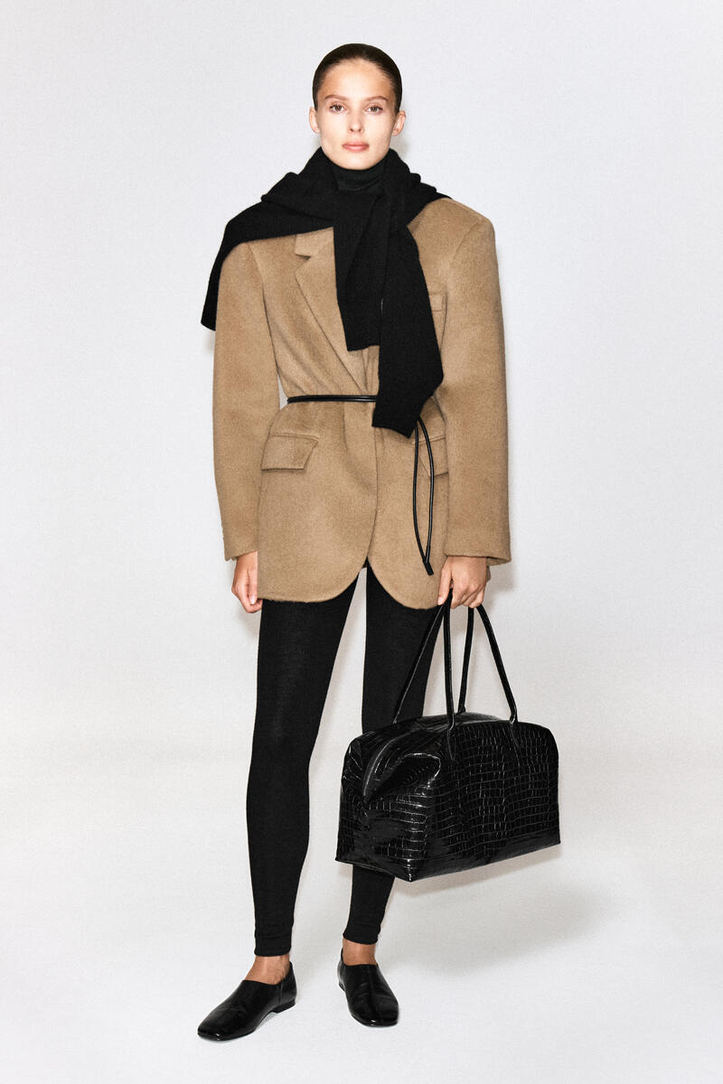 Frieze Bowling Bag - Croc-Effect Leather