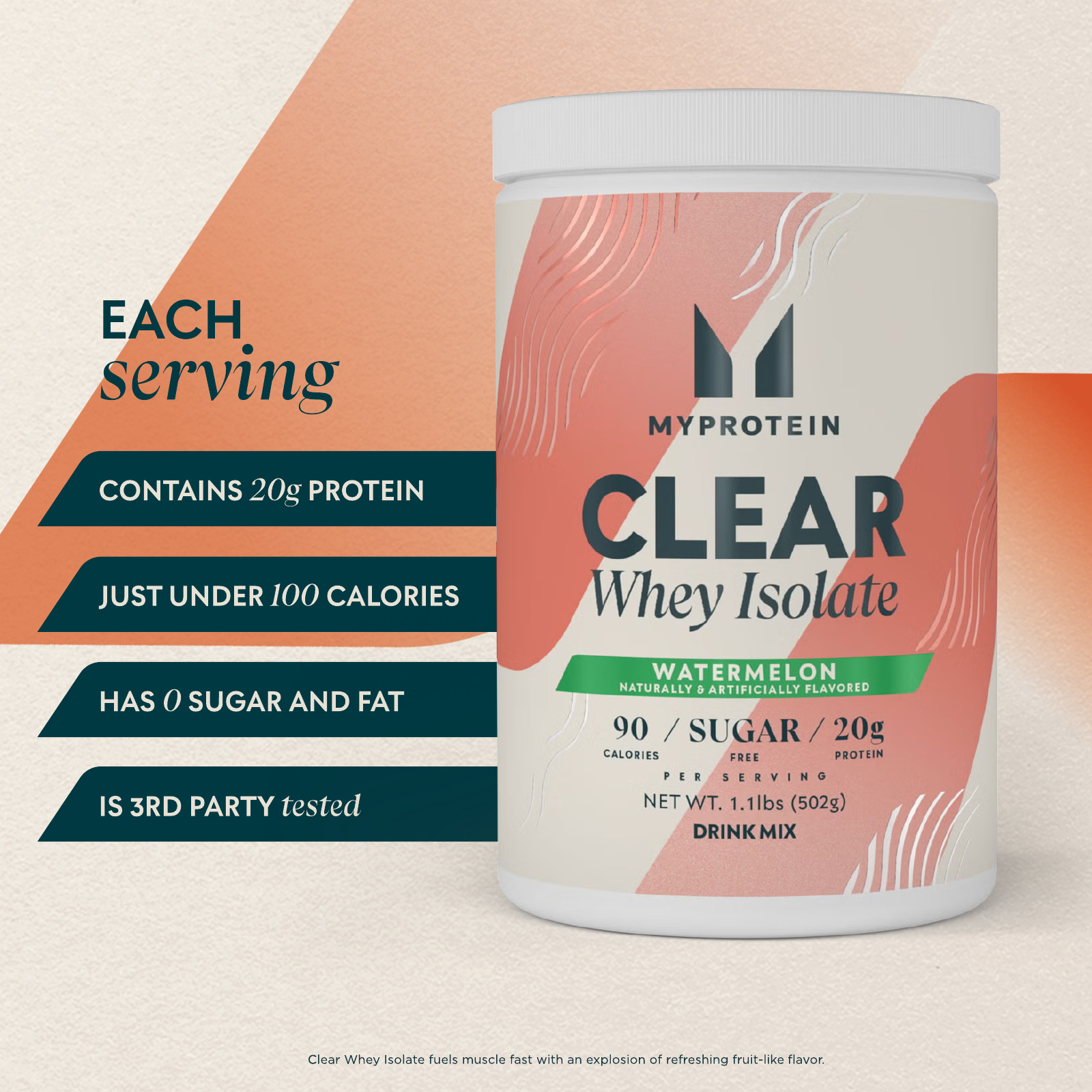 Clear Whey Isolate - 20servings - Watermelon