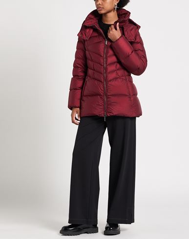 Woman Puffer Burgundy Size 2 Polyamide