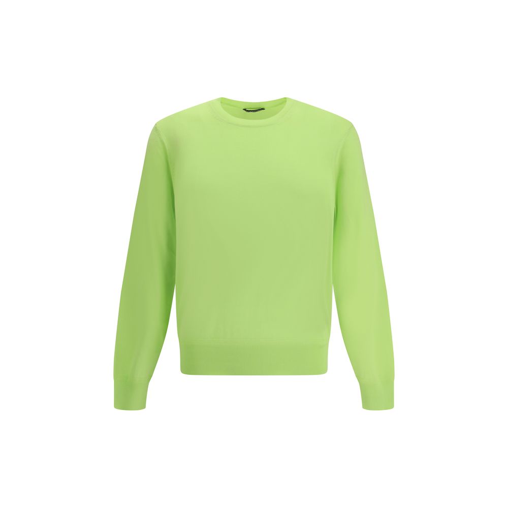 Cotton-Knit Sweater — Green
