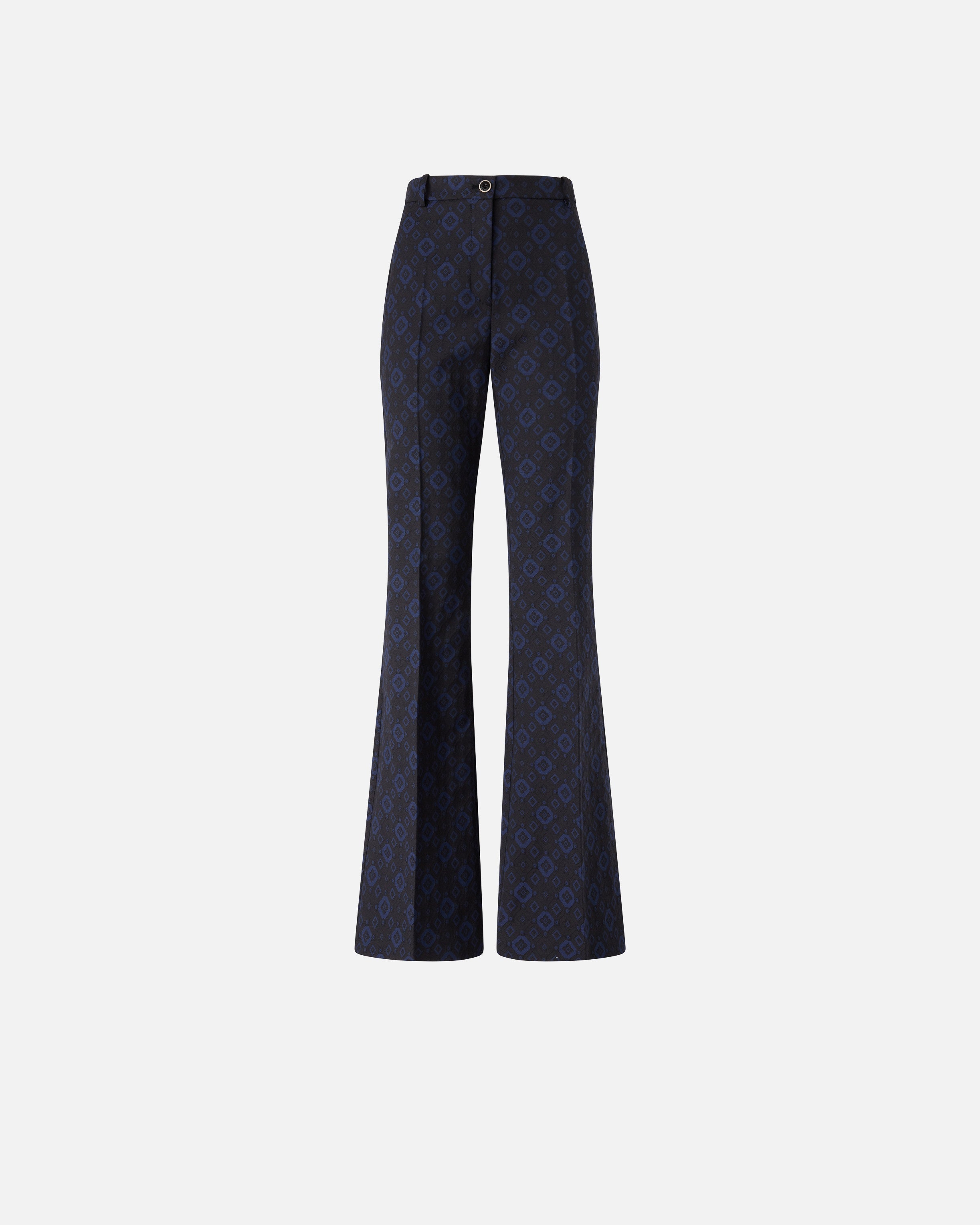 Trousers with a geometric and floral motif - 50