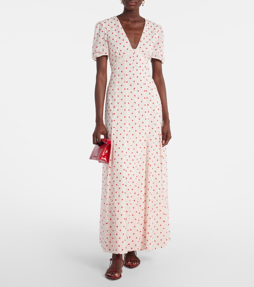 Paloma polka-dot maxi dress