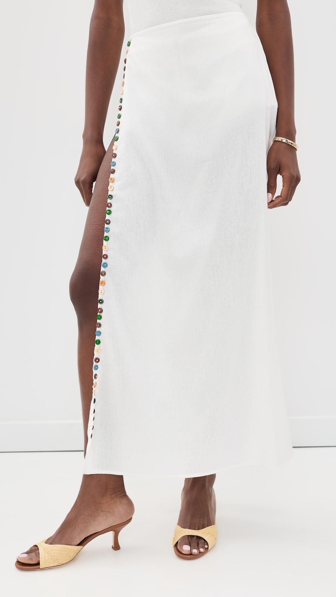 Romy Linen Skort Off White