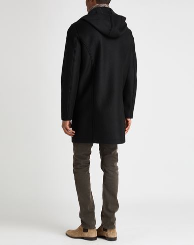 Man Coat Black Size 40 Polyester, Acrylic, Virgin Wool, Elastane