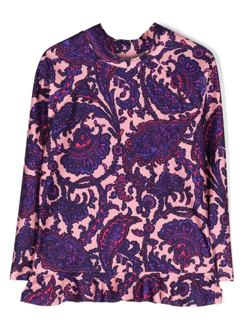 Paisley-print sun-protective top - Purple