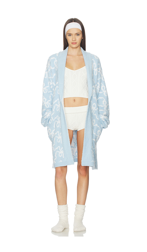 LoveShackFancy Teddy Indie Robe in Baby Blue. XS/S. Also in