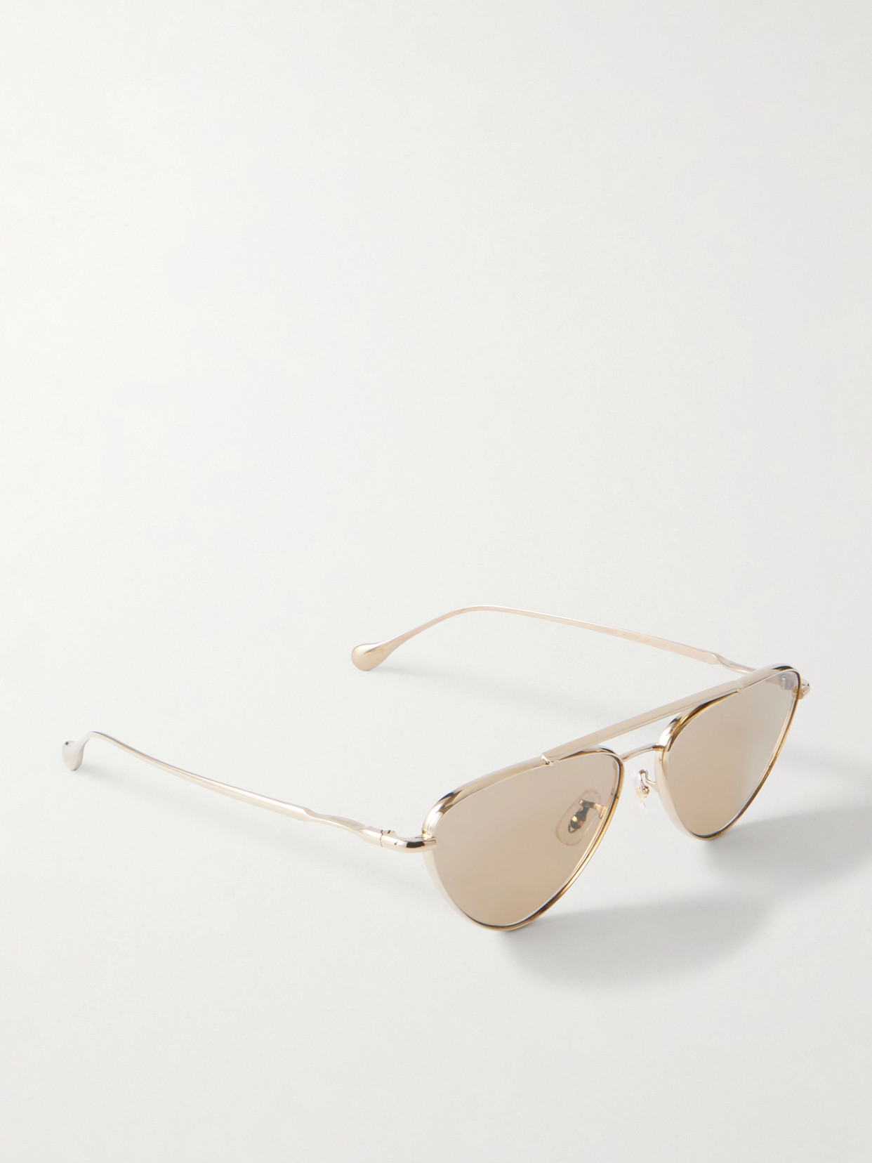 + Jil Sander Aviator-style Gold-tone Titanium Sunglasses - One size