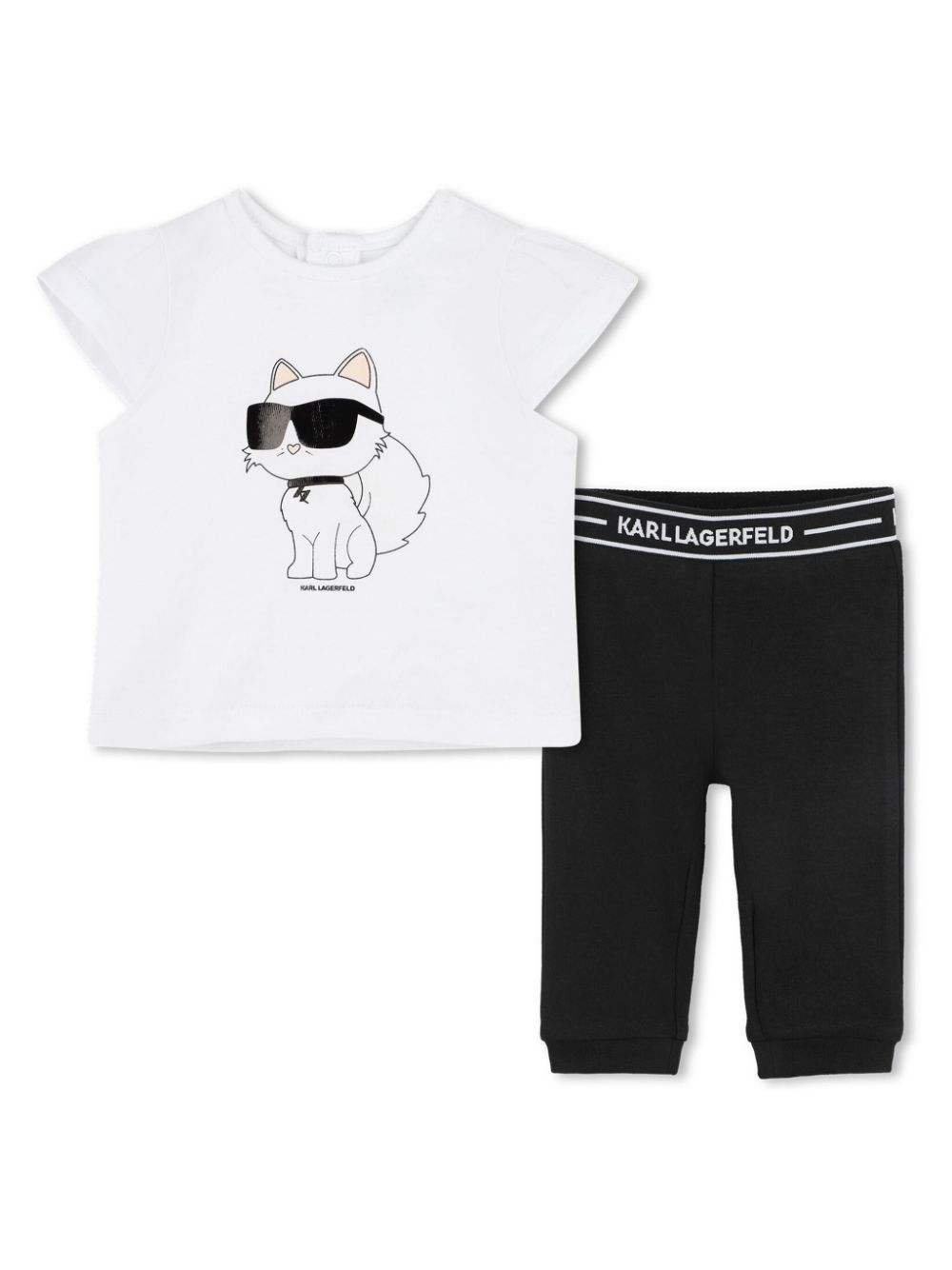 Organic-cotton trousers (set of two) - Black
