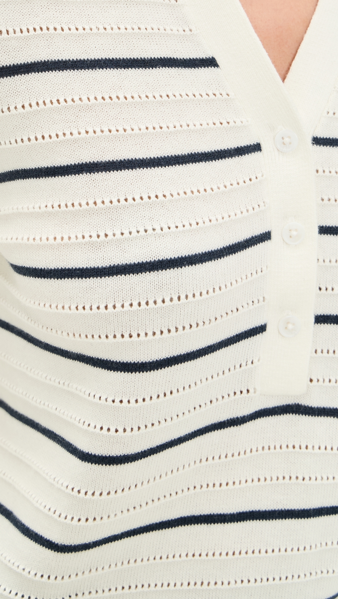Wren Knit Polo White/Blue Nights