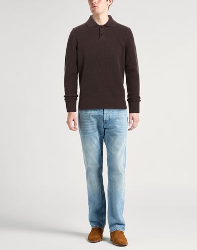 Lab Man Sweater Chocolate brown Size L Merino Wool, Cashmere
