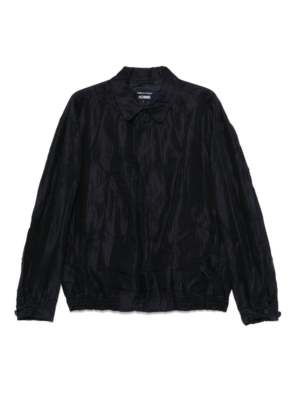 Comme des Garçons Homme pinstriped shirt jacket - Blue