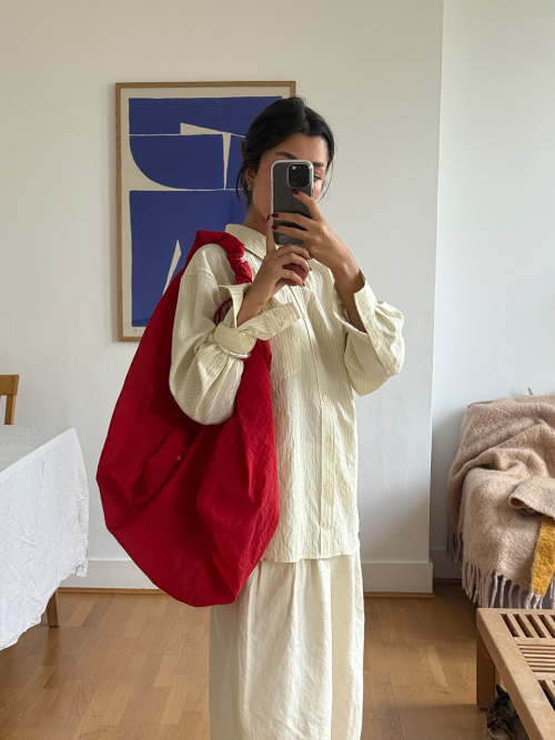 Large Tangle Twist Bag_Red