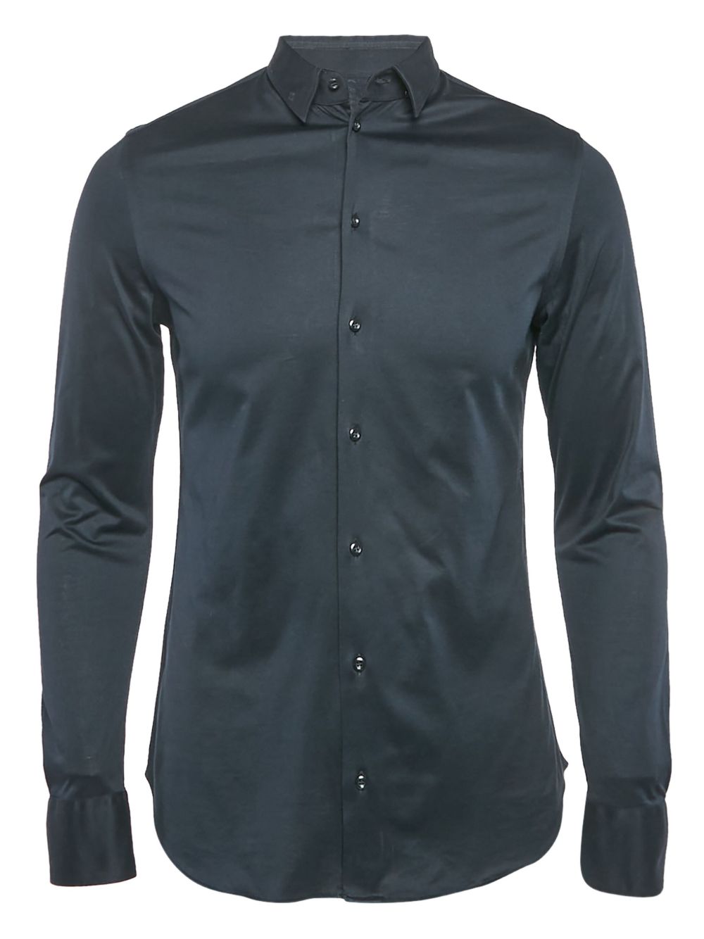 Satin finish long-sleeve shirt - Blue