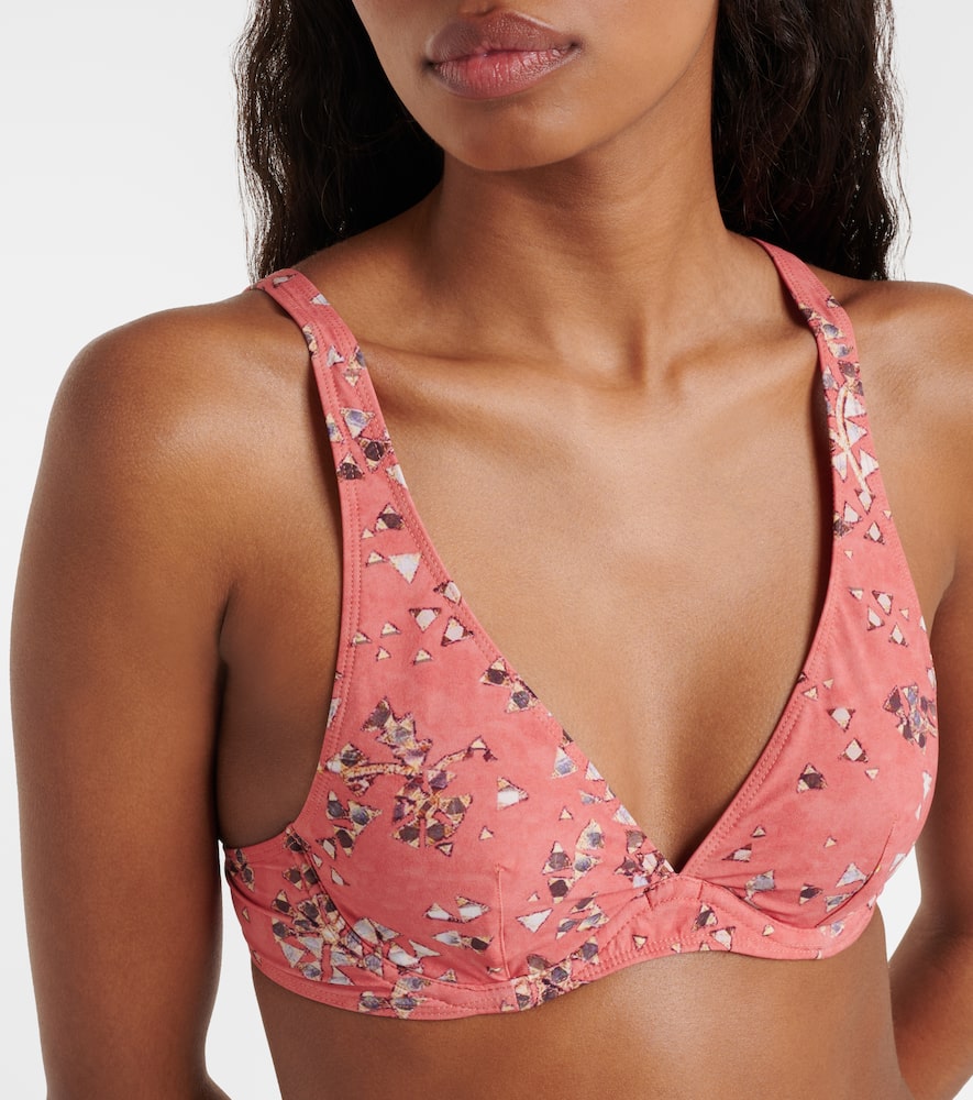 Petra printed bikini top