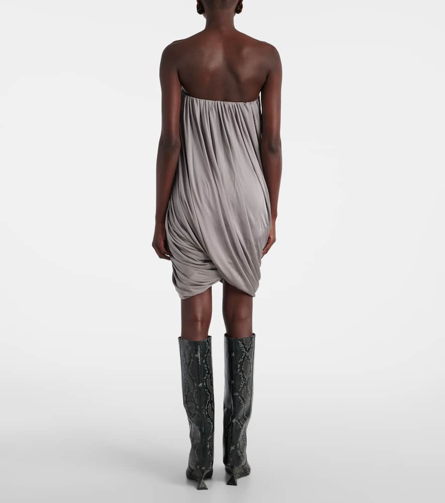 Draped jersey minidress