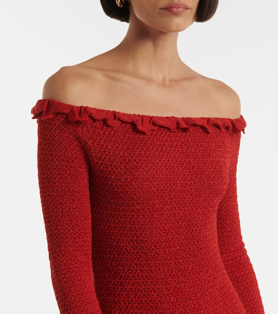 Polly off-shoulder jersey maxi dress
