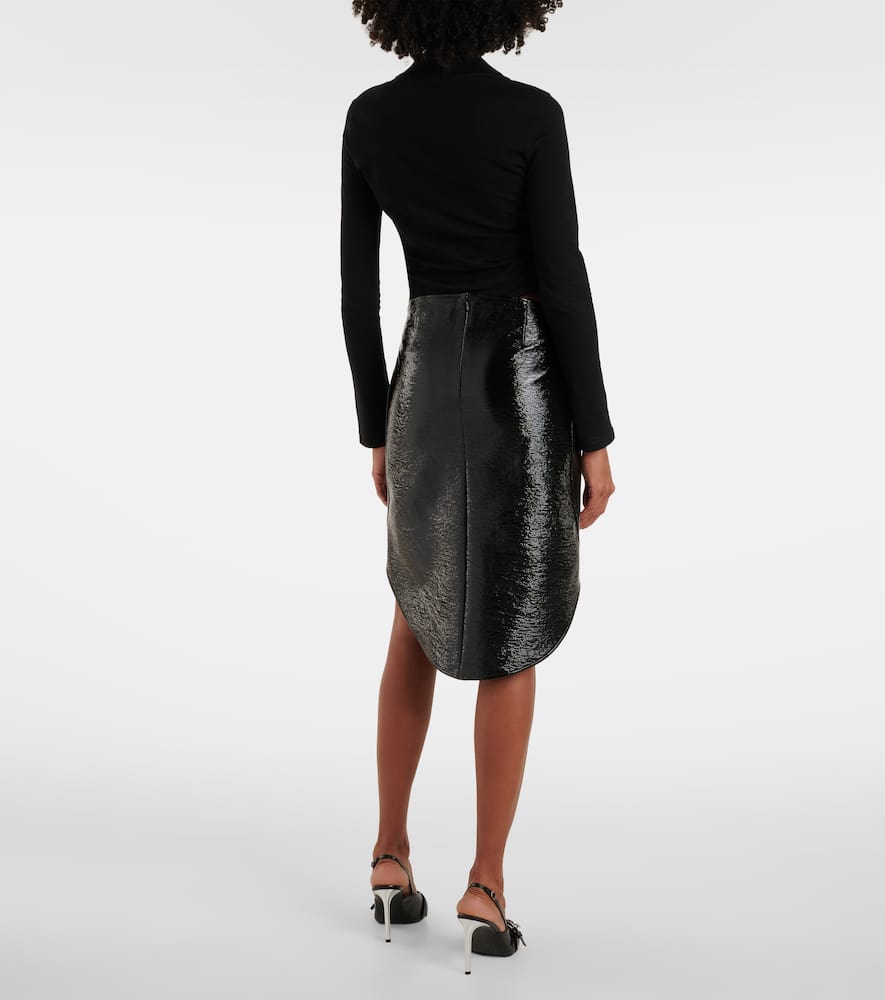 Courrèges Faux leather midi skirt