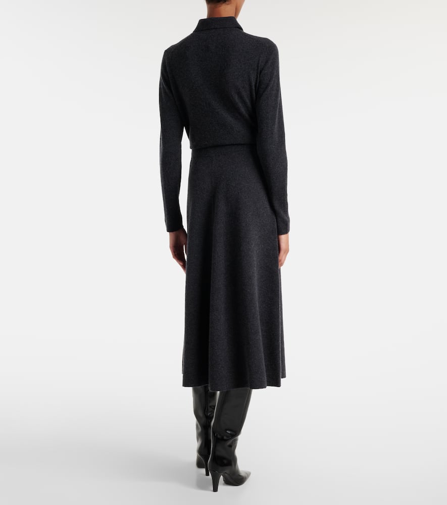 Wool and cashmere midi skirt