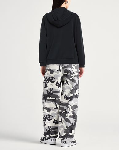 Woman Sweatshirt Black Size M Polyester, Modal, Elastane