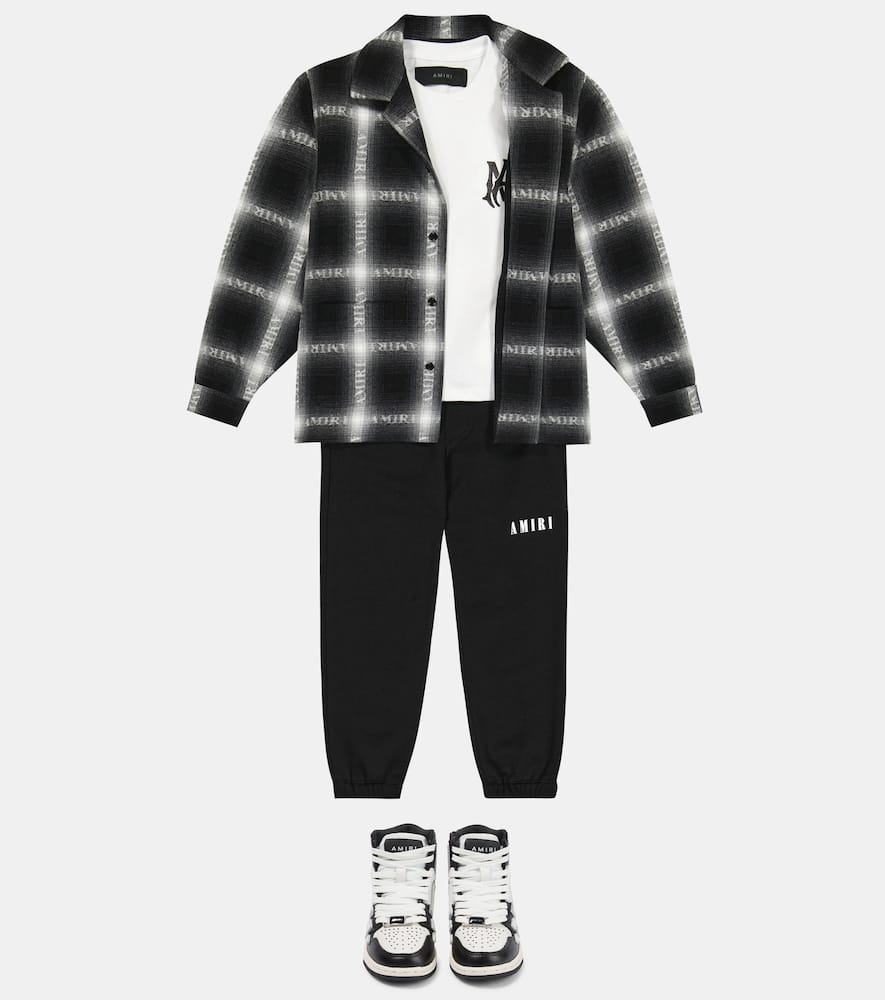 Amiri Kids Skeleton leather high-top sneakers