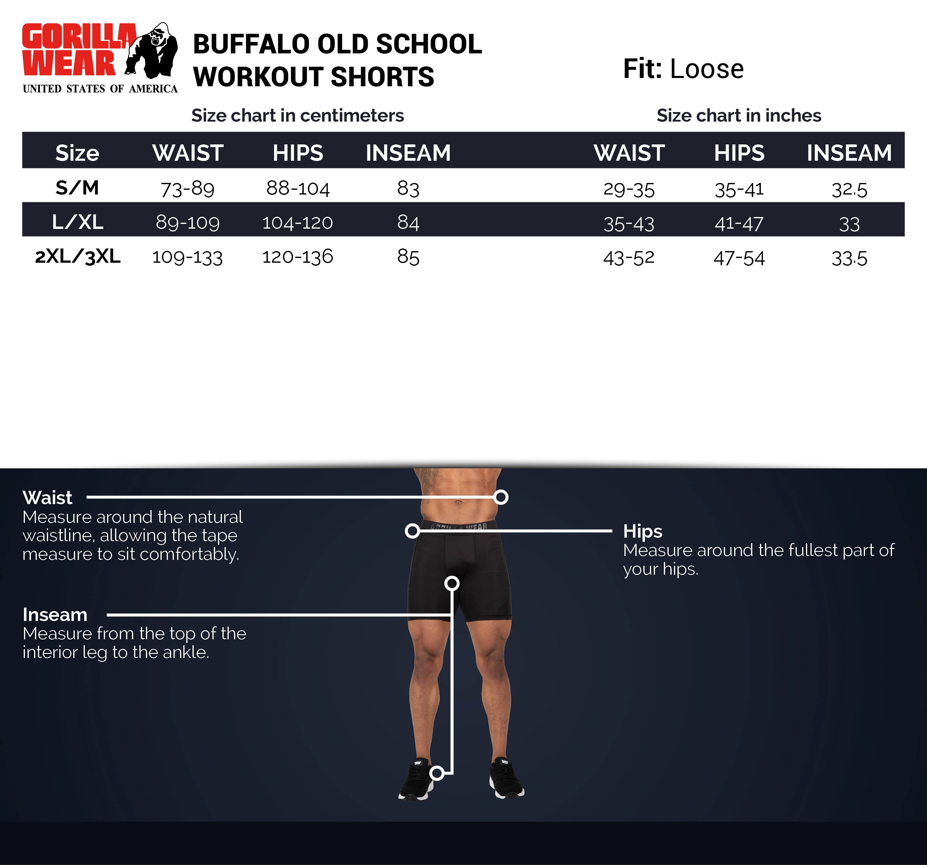 Buffalo Old School Shorts - Black/Gray