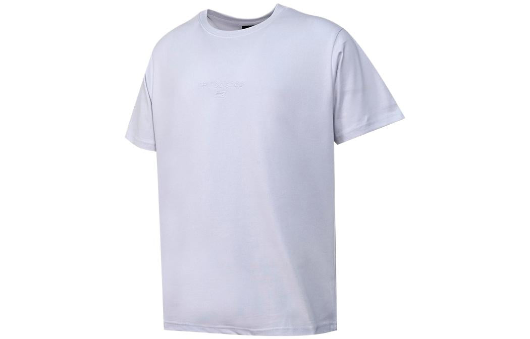 Logo Embroidered Knit Sports Round Neck Short Sleeve Couple Style Purple